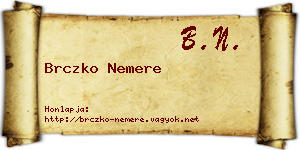 Brczko Nemere névjegykártya